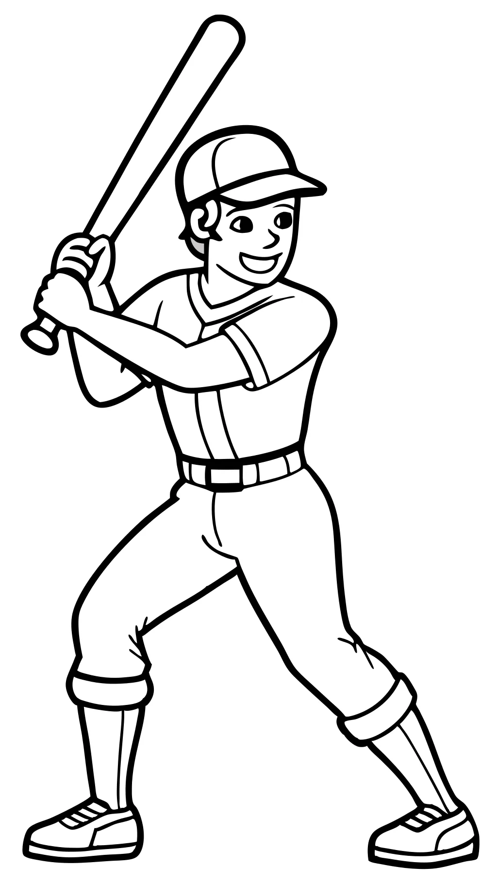 baseball player coloring page